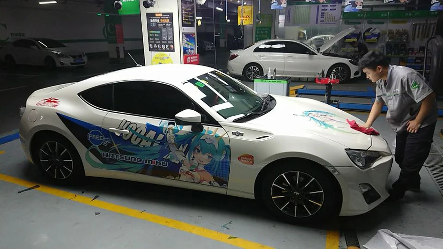 Автомобильный Стайлинг на заказ японская игра-Аниме Itasha наклейки Hatsune Miku гоночные наклейки для ралли 3D наклейка Водонепроницаемая защитная пленка