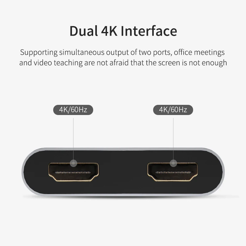 Адаптер Hagibis с USB C HDMI типа на 4K Dual для MacBook Samsung Galaxy S9/S8 Huawei Mate 20/P20 Pro HDMI|Адаптеры Type-C| |