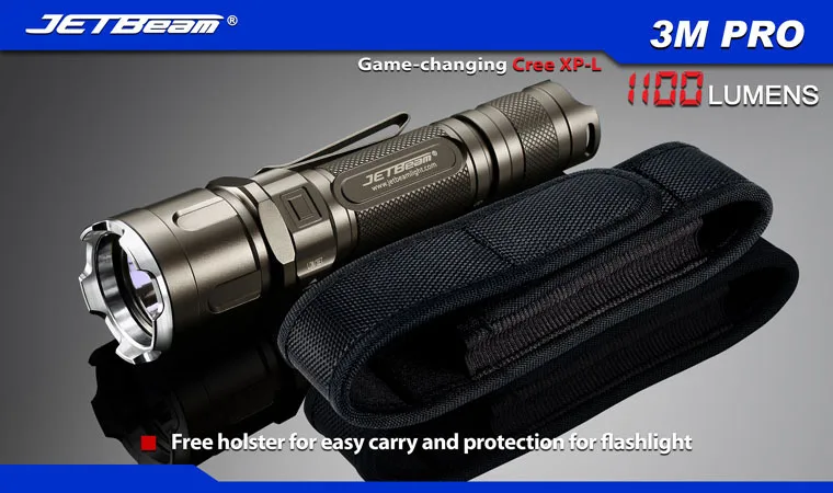 JETBEAM 3 м PRO Cree XP-L светодиодный 1100 люмен светодиодный фонарик на каждый день совместим с 18650 16340 батарея