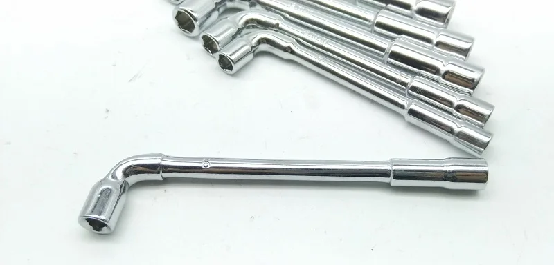 New 7pcs/set L type angled socket wrench spanner with thru hole Hex Key Wrench 6, 7,8, 9, 10, 11, 12mm 40CR