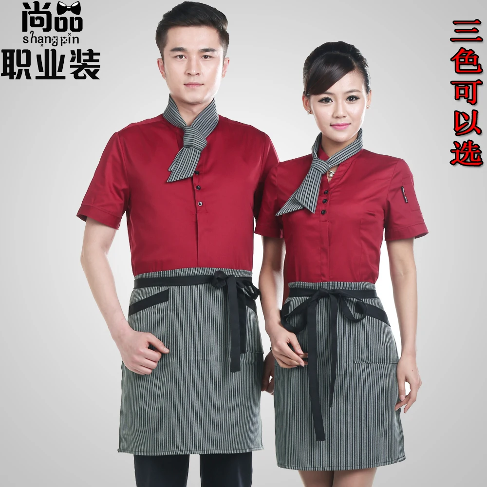 Hotel uniforms summer female Western fast food restaurant waiter