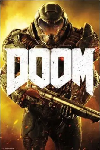 

DOOM - MARINE VIDEO GAME SILK POSTER Decorative Wall paint 24x36inch