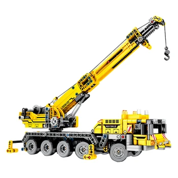 

Creator For GSBAN Technic City Crane Car Construction Workers Figures Creator Building Blocks Toys For Children Gifts