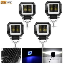 4 шт. 3 дюйма 20 Вт Светодиодный светильник портативный Точечный светильник s ангельские глазки водительские стручки внедорожный автомобиль лодка светодиодный светильник бар Мотоцикл ATV 6500K