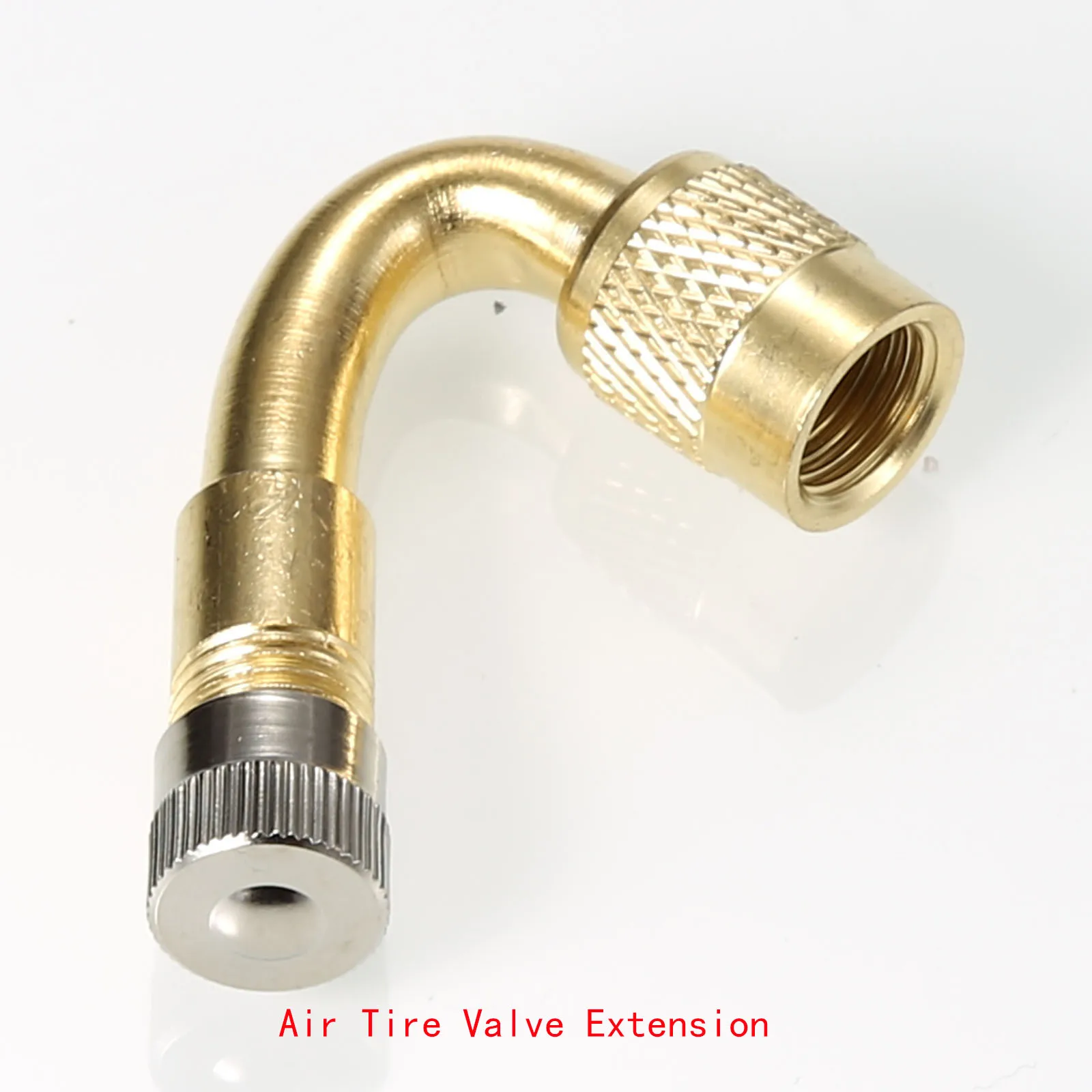 Brass Air Tyre Valve Extension Car Truck Motorcycle Wheel Tires Part 45 Degree