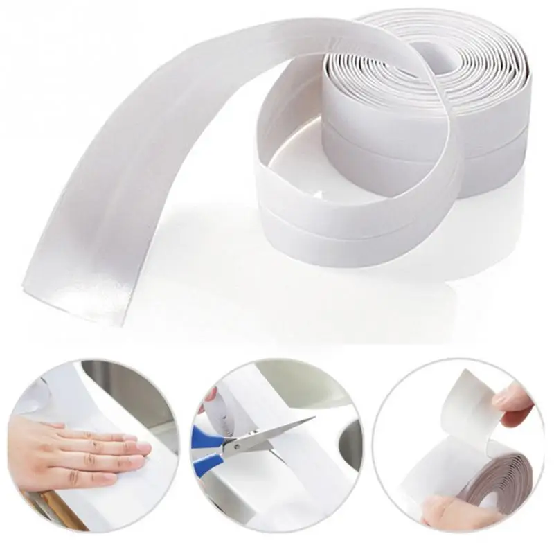 

3.2m Length Kitchen Bathroom Wall Window PVC Sealing Tape Non-toxic Waterproof Mold Proof Adhesive Tape 3 Color