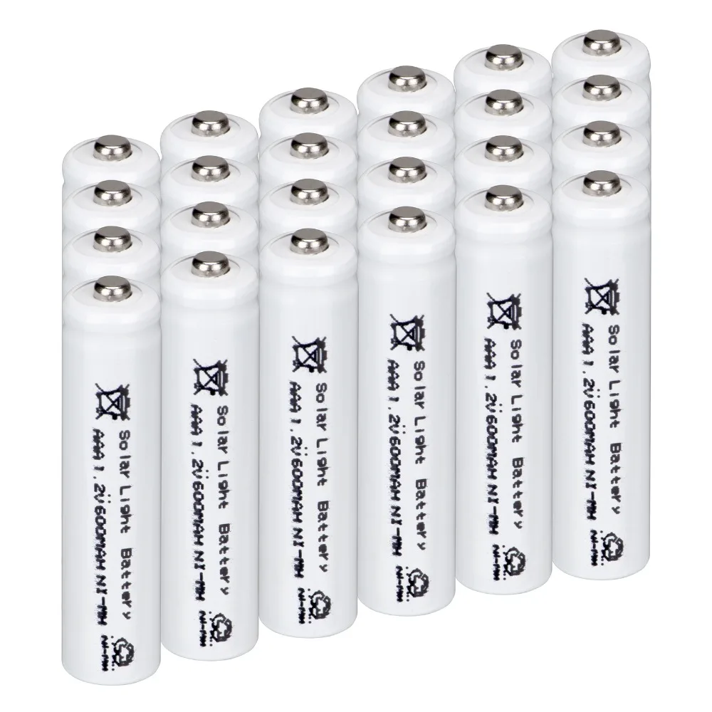 White color for 40 pcs AAA solar battery Solar Light Batteries