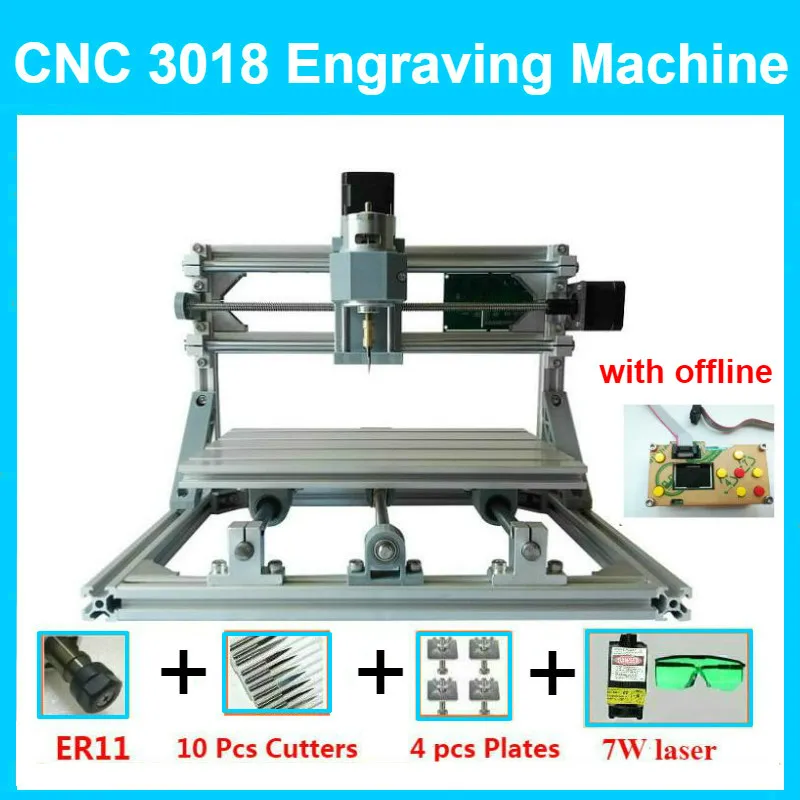 

CNC 3018 GRBL control Diy mini cnc machine,3 Axis pcb Milling machine,Wood Router laser engraving,with offline controller