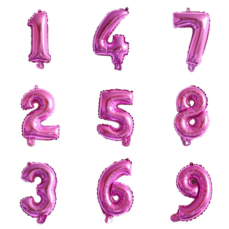 7 дюймов Золотой Серебряный Синий розовый шар из алюминиевой фольги с цифрами 0-9 цифр воздушные шары вечерние на день рождения вечерние воздушные шары