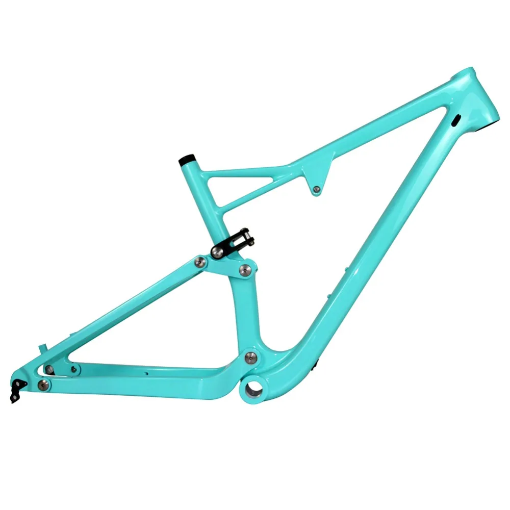 Cheap Spcycle 29er Full Suspension Carbon Frame, Carbon MTB Frame 29er Mountain Bike Carbon Frame 142*12mm Thru Axle 165*38mm Travel 1