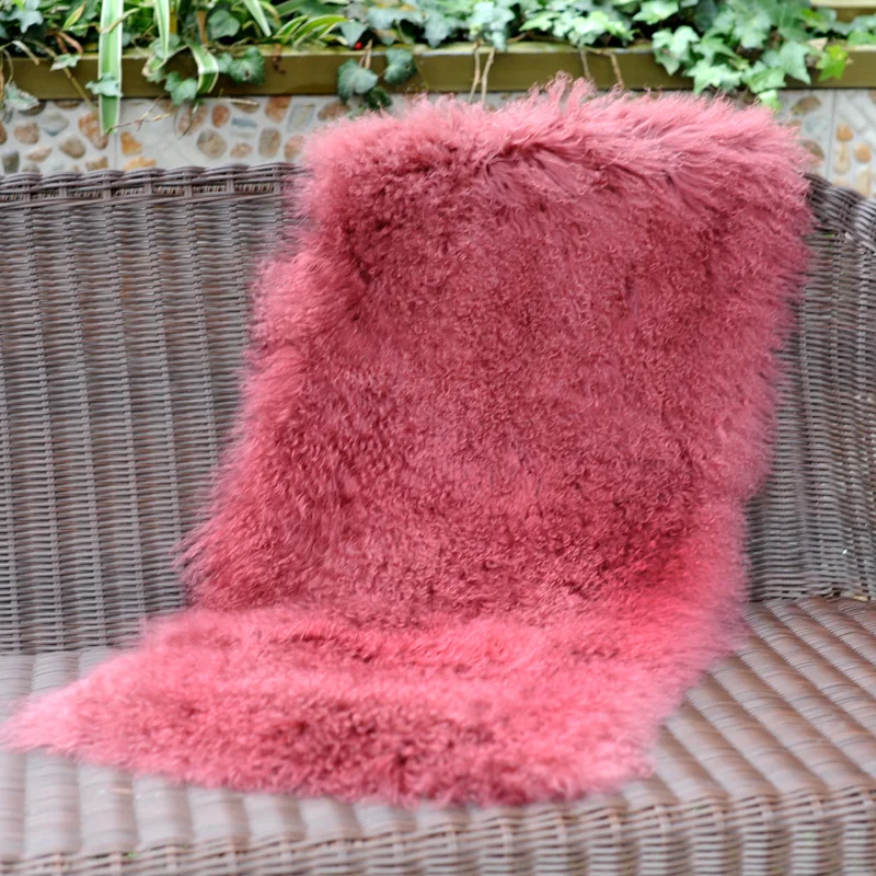 

CX-D-24G Long Hair Fashion Carpet Home Textile Real Tibetan Sheep Fur Throw