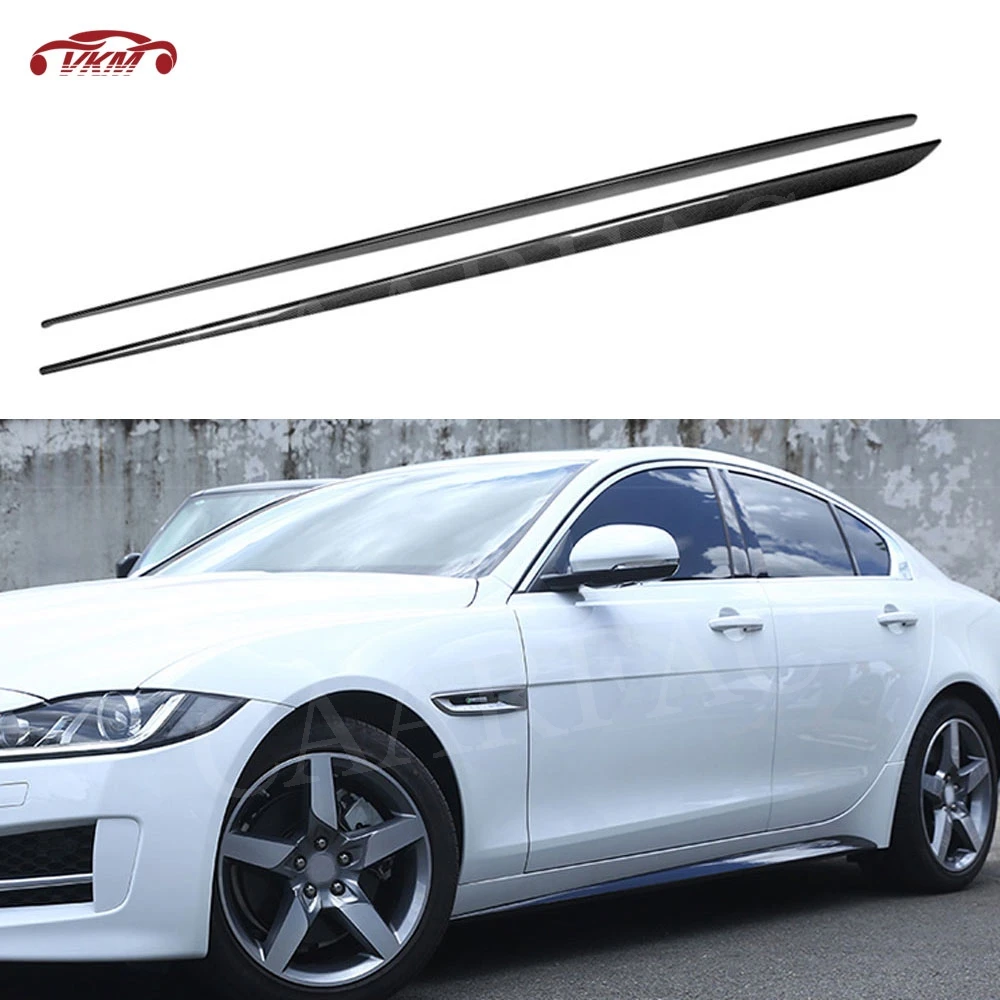 Углеродное волокно/углеродное волокно боковые юбки фартуки комплект для Jaguar XE Седан 4-дверный- 2 шт./компл. стайлинга автомобилей