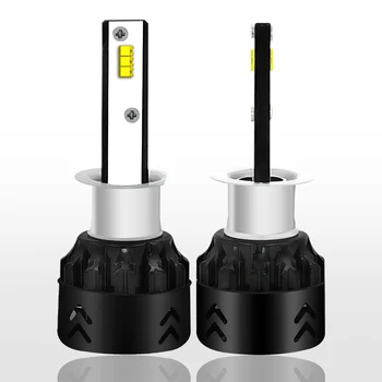 

2 X H1 Car Headlight Bulb COB LED 25W 4800LM 9V-36V IP68 Waterproof 6000K Cold White 6063 Aluminum 360 Degree Beam for Mini8