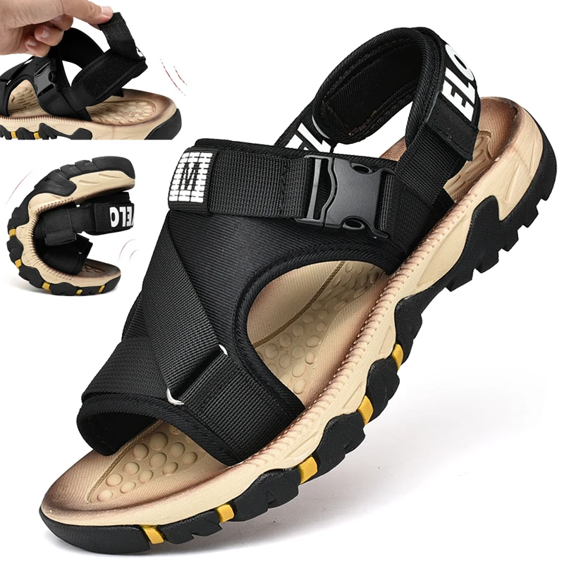 

2019 Summer New Men's Sandals Korean Version Of The Trend Of Outdoor Casual Beach Shoes Men's Woven Roman Sandals