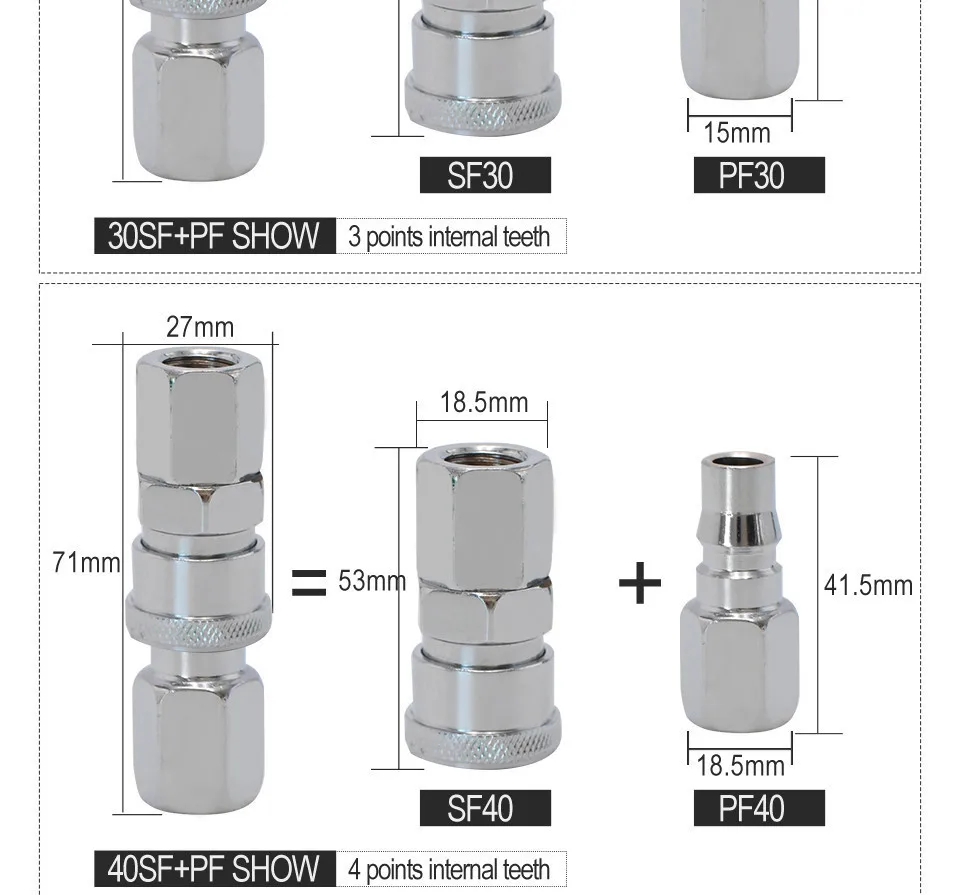 Пневматический фитинг SP20 PP20 SM20 PM20 SH20 PH20 SF20 PF20 Пневматическое соединение C Тип быстродействующего соединителя высокое Давление муфта