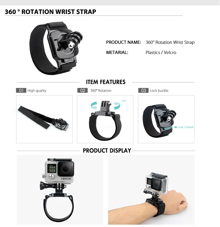 Набор аксессуаров для Gopro 7 для xiaom yi 4 k для gopro hero 7 6 5 4 3 комплект крепление для SJ5000 Eken/SOOCOO/Yi комплект спортивной камеры