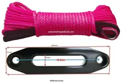 Розовый 5 мм * 15 м трос лебедки добавить черный лебедка Fairlead, синтетический трос лебедки, 12 Пле 3/16 "лодка трос лебедки для авто Запчасти