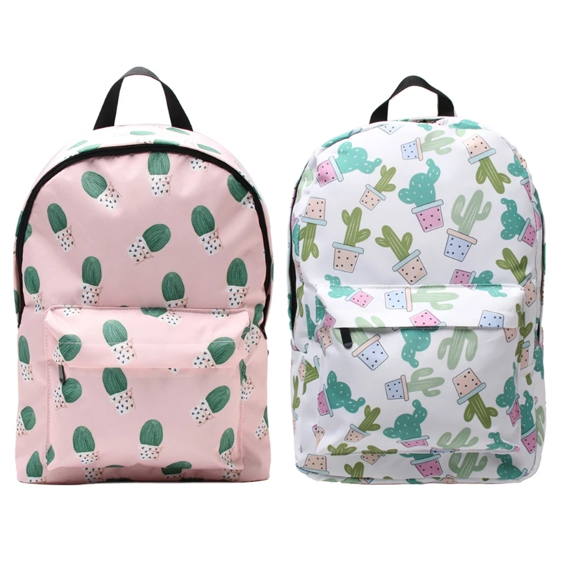 

New Fashion Women Girl Cute Cactus Backpack Polyester School Bookbags Travel Laptop Rucksack Daypack Shoulder Bags 2018