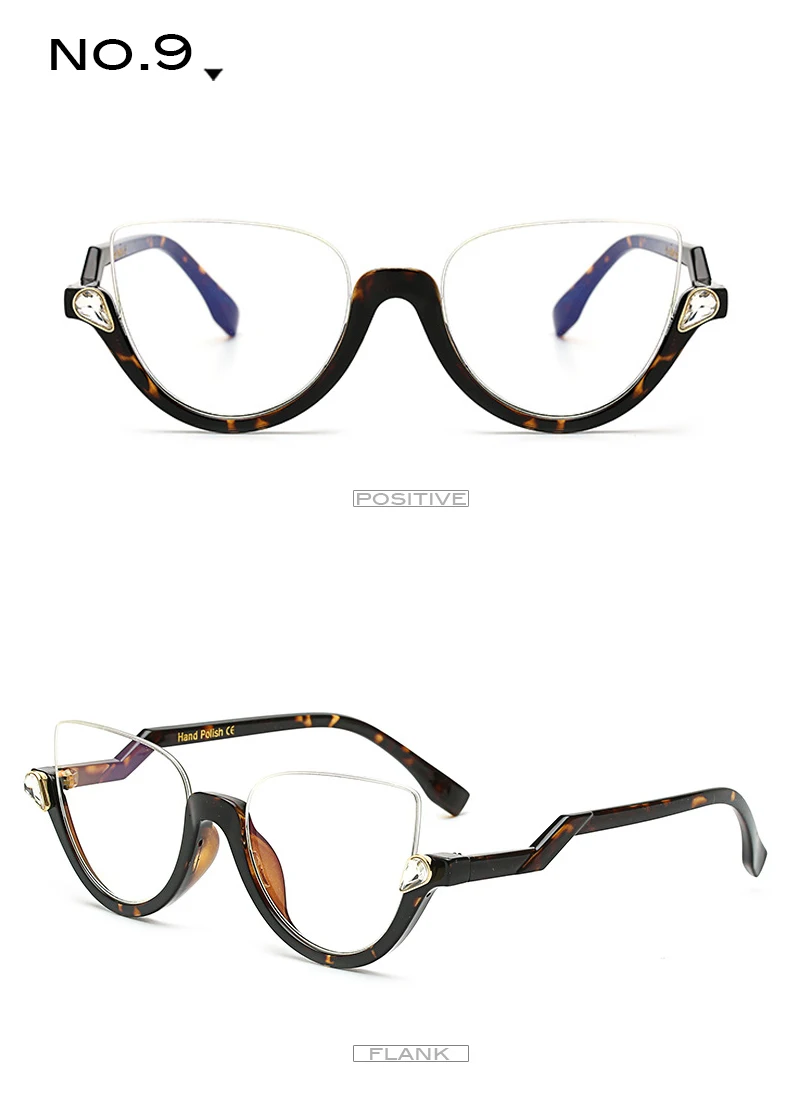 TAOTAOQI Роскошные Пластик половина-оправа «кошачий глаз» солнцезащитные очки Для женщин Брендовая Дизайнерская обувь Высокое качество модные солнцезащитные очки UV400