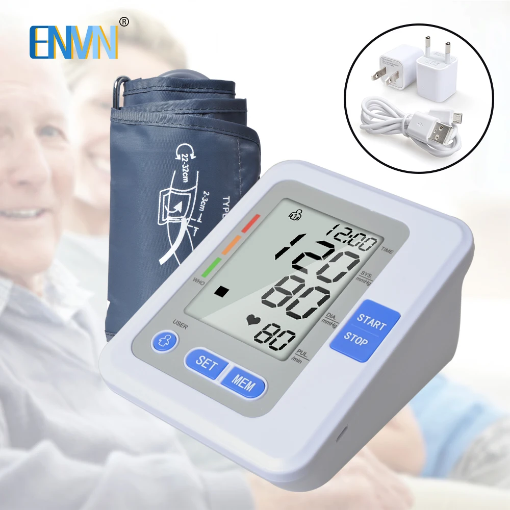 

NEW Portable Blood pressure meter Digital Blood Pressure Monitor Upper Arm Tonometer Sphygmomanometer Tensiometro with Voice