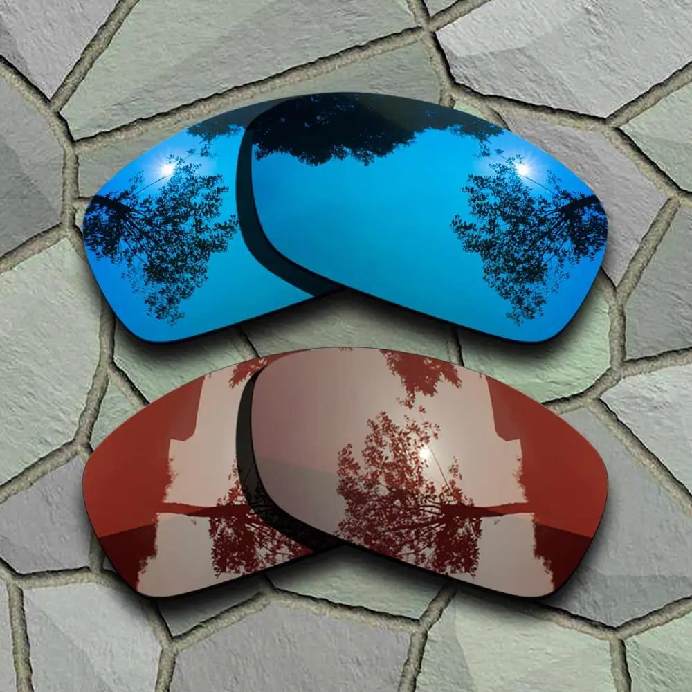 Blue-Bronze Brown Небесно-голубой и бронзовый, коричневый солнцезащитные очки поляризованные Сменные линзы для Окли Hijinx - Цвет линз: Blue-Bronze Brown