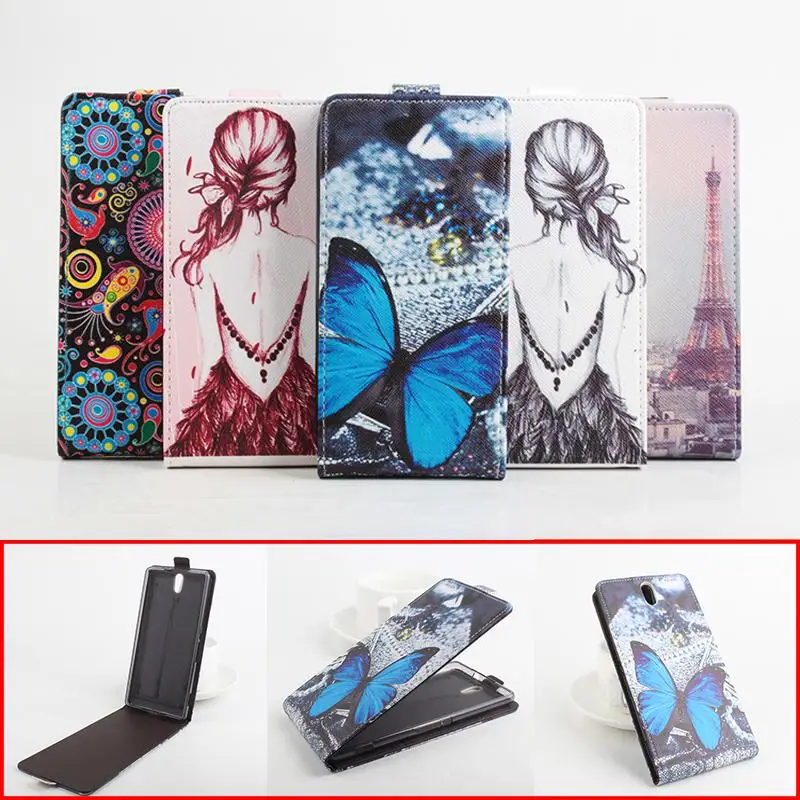 

High Quality Pattern Leather wallet flip Case for sony Xperia C5 Leather Case Flip Cover Case Phone Cover Free Ship.