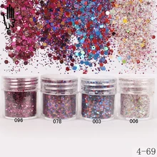 1 банка/коробка 10 мл ногтей смешанные цвета Фиолетовый Семена красных цветов ногтей порошок с блестками порошок для ногтей украшения опционально 300 цветов 4-69