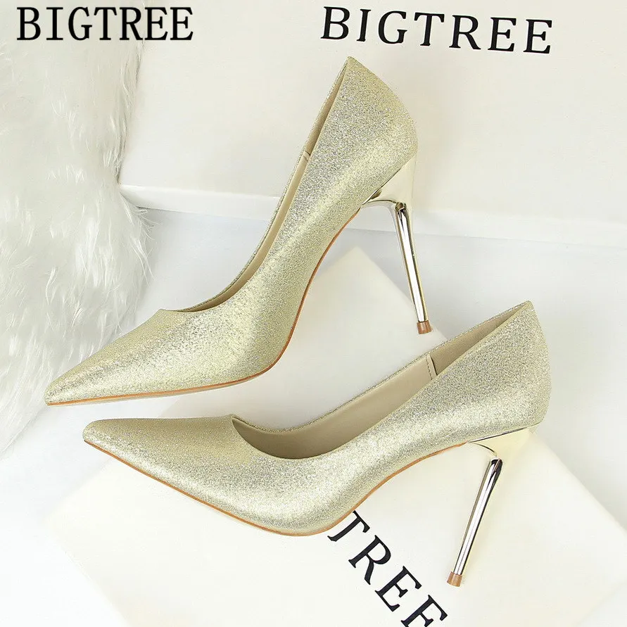 Туфли лодочки Bigtree женские Классическая обувь на очень высоком каблуке туфли