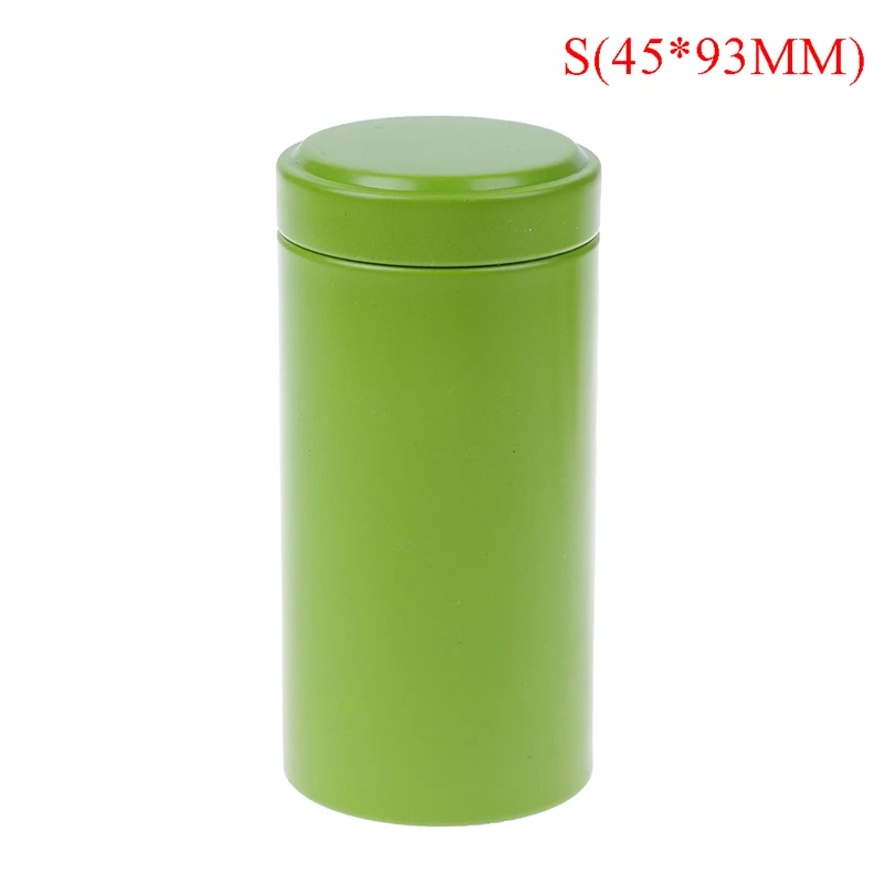 45x90mm Чай Caddy Мини Алюминий хранения закрывающиеся коробочки кофе порошок банки чай листья контейнер портативный путешествия чай держатель для салфеток - Цвет: 45x90mm