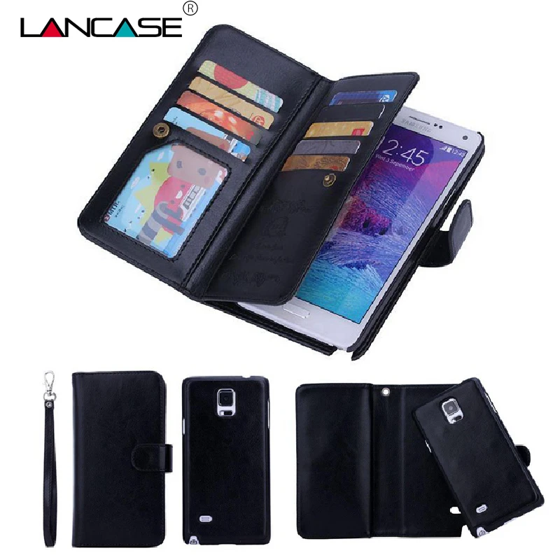 LANCASE For Samsung Note 4 Case Removable Wallet Leather Cover for Samsung Galaxy S7 Edge Case