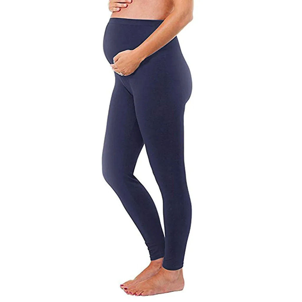 MUQGEW Брюки для беременных женские Леггинсы для беременных бесшовные однотонные брюки стрейч брюки для беременных hamile giyim elbise# y2