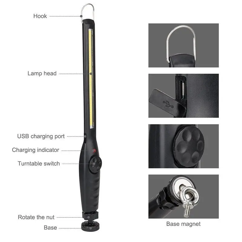 COB-LED-Rechargeable-Work-Light-USB-Hand-Torch-Inspection-Magnetic-Lamp-Flexible9