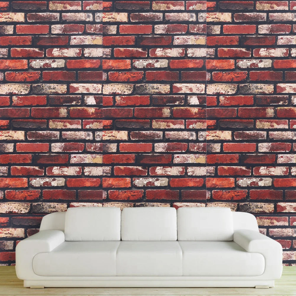 Buy 3D Wall Sticker Natural Brick Wallpaper Stickers Self adhesive Bedroom Art