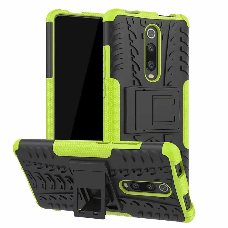 green Для Xiao mi 9T mi 9T Pro чехол противоударный Броня Жесткий Резиновый силиконовый чехол для телефона для Red mi K20 Pro Чехол Fundas - Color: green