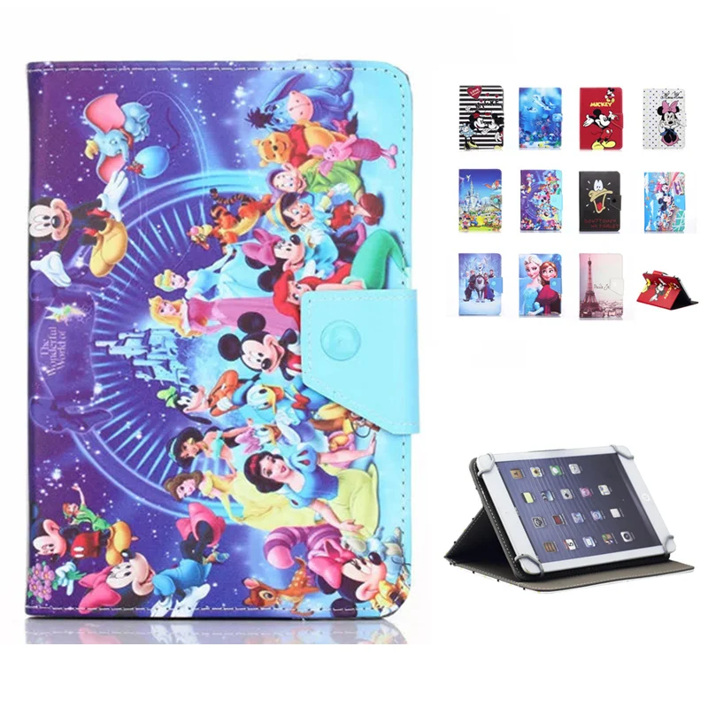 

UNIVERSAL Cartoon Cover for Irbis TZ198/TZ165/TZ150 10.1 Inch Tablet PU Leather PRINTED Case for Kids NO CAMERA HOLE
