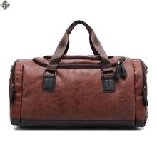 Новинка, высокое качество, искусственная кожа, дорожная сумка, мужская спортивная сумка, Большая вместительная сумка с плечевым ремнем, сумка на плечо, кожаная сумка для мужчин
