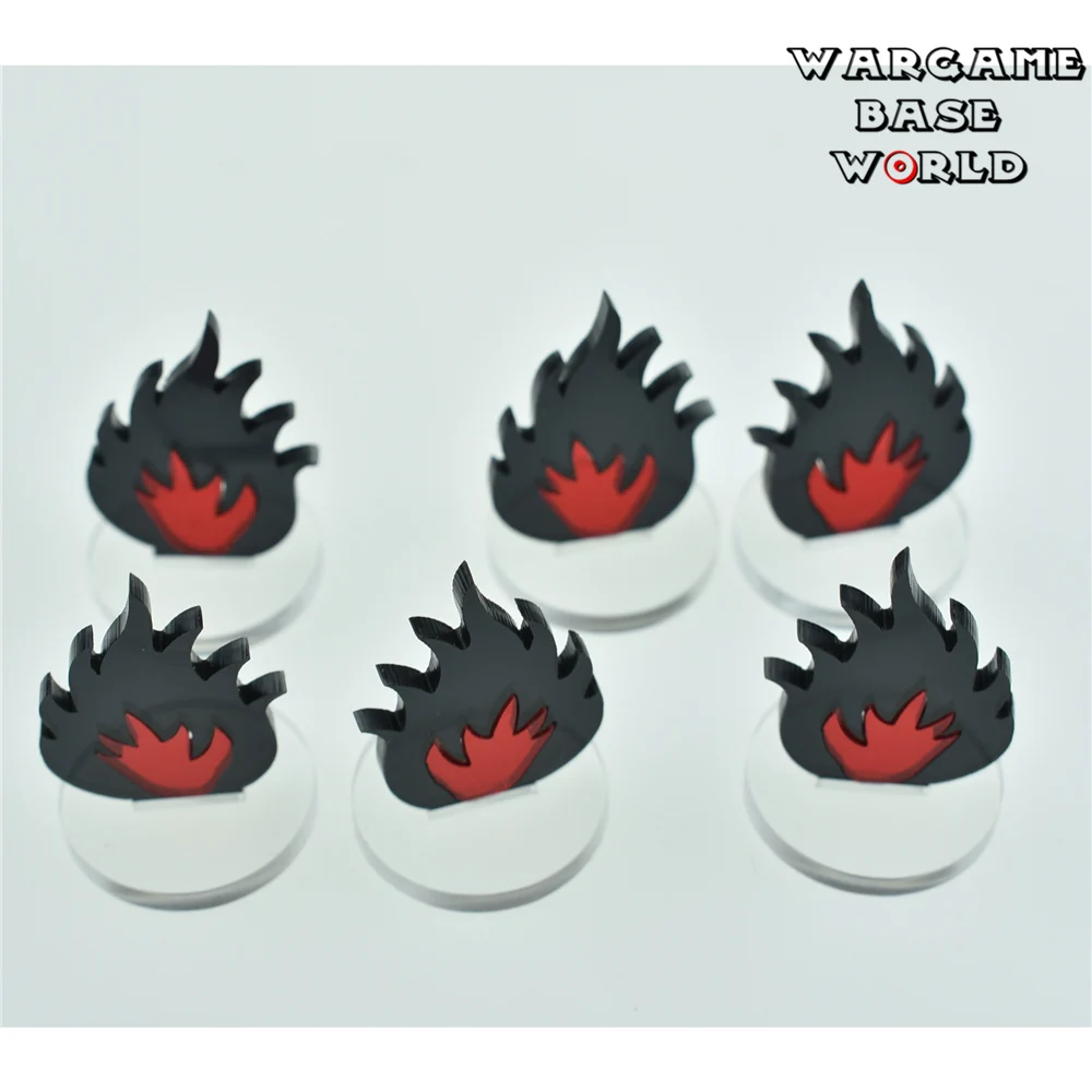Маркеры Wargame Base World маркеры ранения Fire (5)|wargame|markers markermarkers |