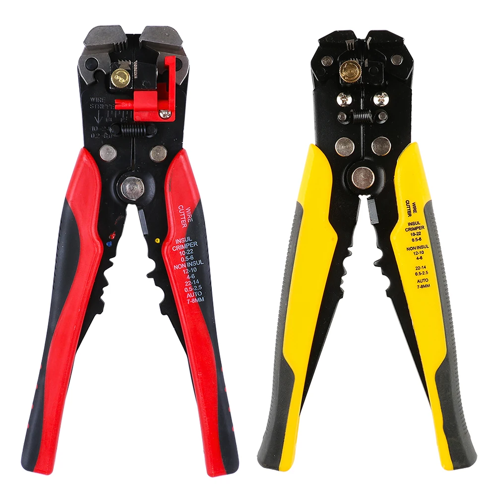 HS-D1 self-adjusting multi-function stripping crimper plier 0.2-6mm2 AWG24-10(Red/Yellow option