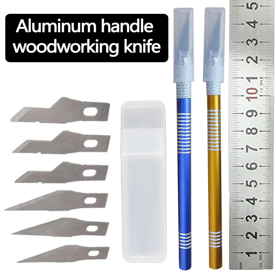 

1pcs Knife handle + 6 Blades Craft Artwork Engraving DIY Cutter Set Model Repairing Multipurpose Sculpture Scalpel Carving Knife