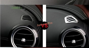 

Chrome Matt Dashbaord Inner Front Air Condition fVent Cover Trim for Mercedes Benz E Class W213 2016 2017