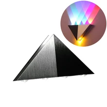 5 Вт алюминиевый треугольник светодиодный настенный светильник AC85-265V высокой мощности современное освещение для домашнее внутреннее наружное вечерние диско-шар