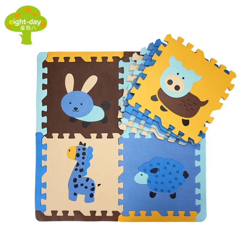 9 Pieces Animals Children s Puzzle font b Mat b font Kids font b Play b