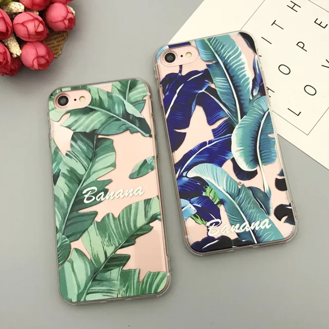 coque iphone 8 feuille bananier