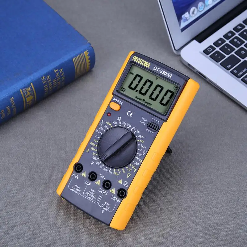 DT9205 ЖК дисплей Профессиональный электрический ручной тестер Цифровой