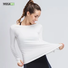 WOSAWE одежда для фитнеса женские спортивные брюки для занятий йогой рубашки сплошной цвет плотная майка с длинными рукавами Йога Топ тренажерный зал футболки Camisas Mujer