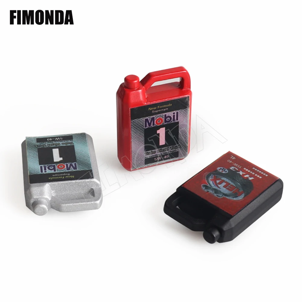 

RC Car Metal Motor Oil Engine Oil Box Simulation Decoration for 1/10 RC Crawler Traxxas TRX4 Axial Scx10 Wraith D90 Tamiya CC01