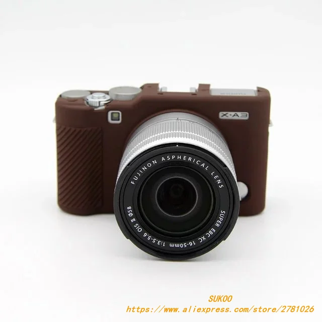 Для цифровой фотокамеры Fuji X-a20 a10 a5 a3 Камера чехол Камера беззеркальных Системы Камера мягкий чехол-накладка из термополиуретана и крышка - Цвет: Шоколад