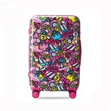 2" 24 дюймов розовый volante pull тележки Спиннер для багажа компьютера чемодан для девочки