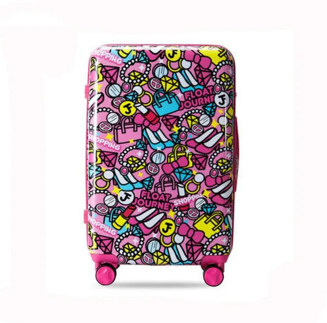 

20"24 inch pink volante pull trolleys spinner wheel luggage pc suitcase for girl