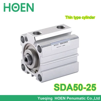 

SDA50-25 Airtac type SDA series 50mm bore 25mm stroke double action Aluminum Alloy Thin Type Air Cylinders SDA50*25